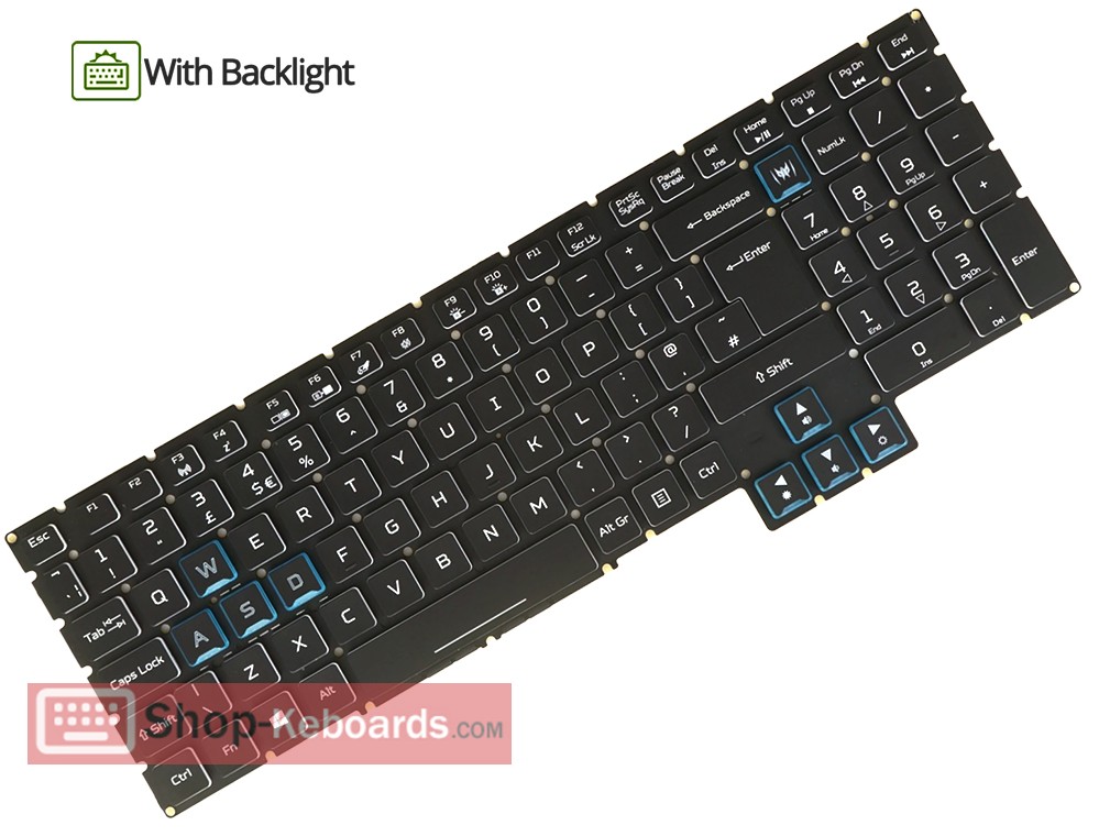 Acer PREDATOR PH517-52-74J6  Keyboard replacement