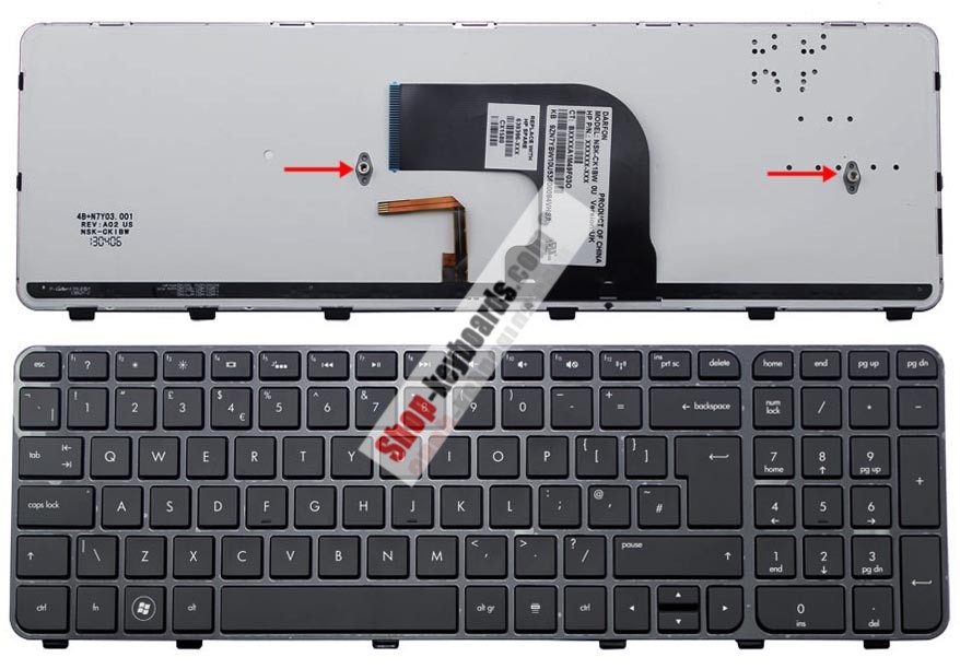 HP PAVILION dv6-7200ei  Keyboard replacement