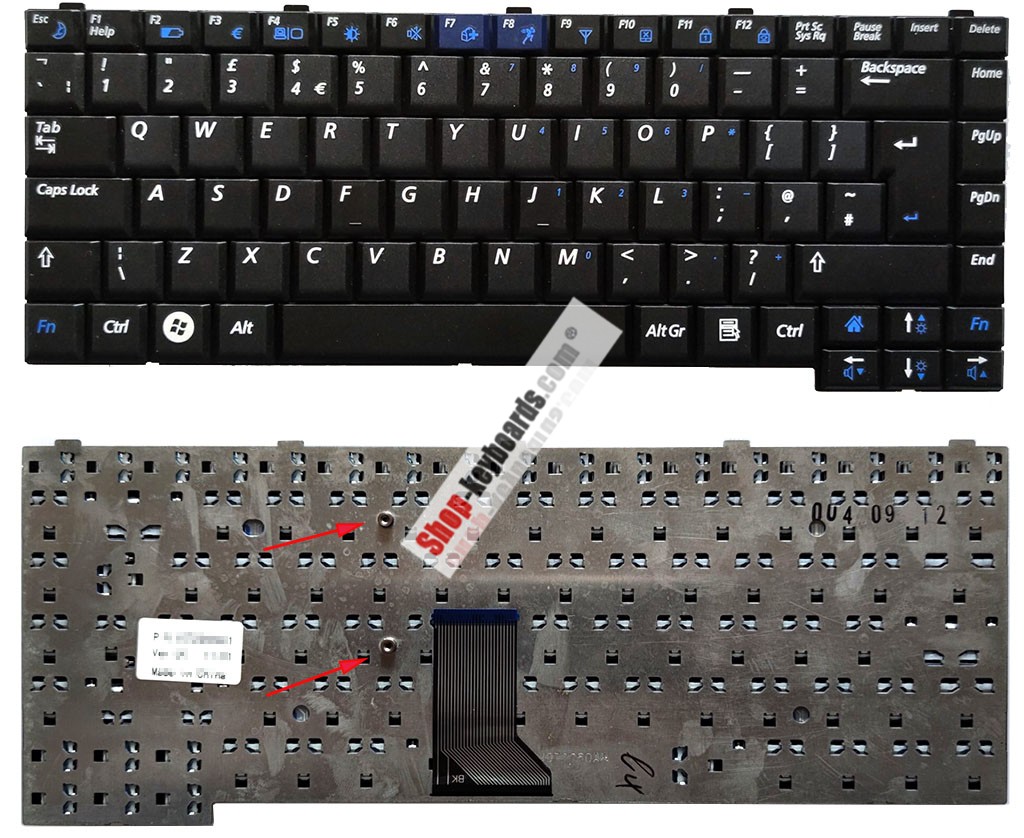 Samsung NP-P560-AS02US Keyboard replacement