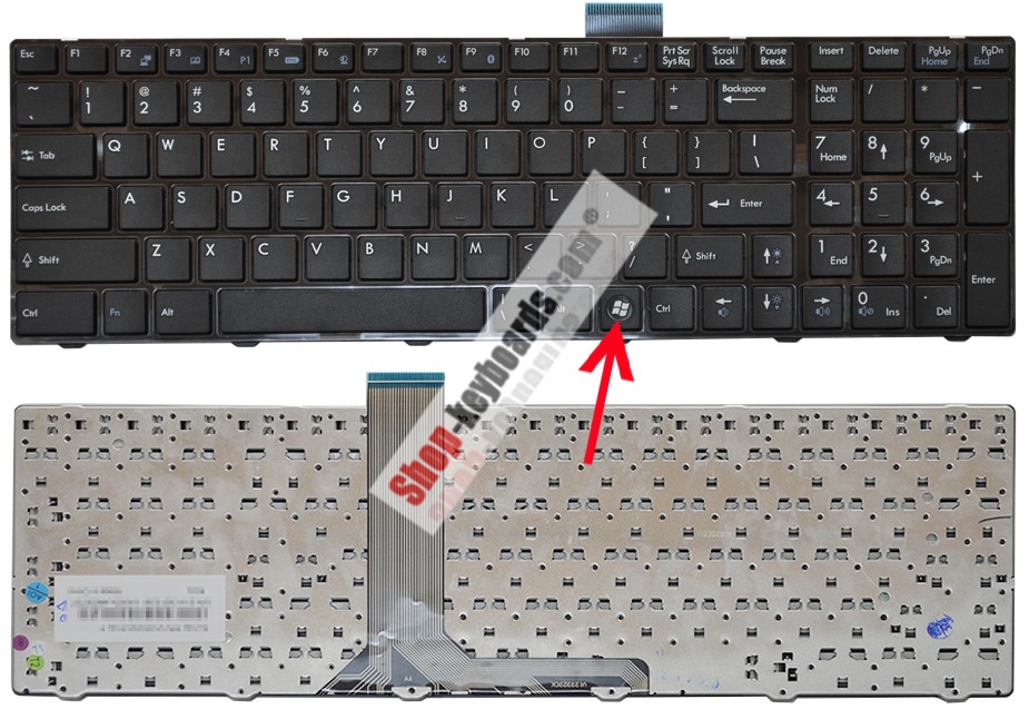 MSI MS-1755 Keyboard replacement