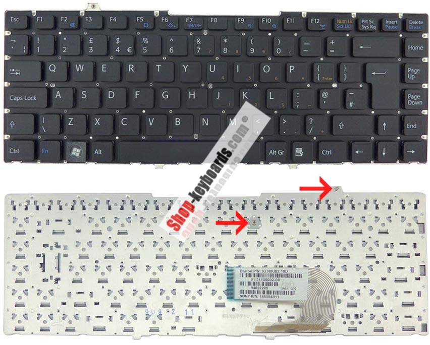 Sony 148084251 Keyboard replacement