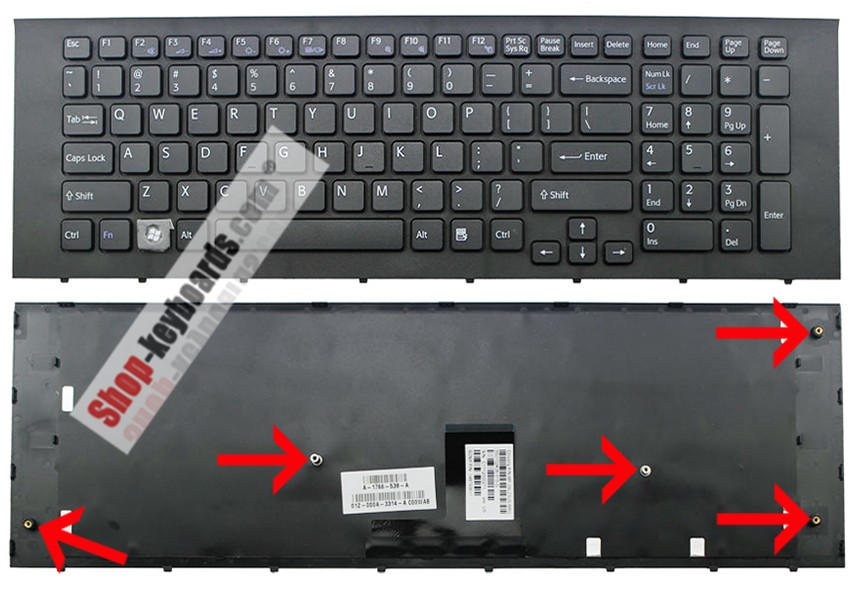 Sony MP-09L23U4-8862 Keyboard replacement