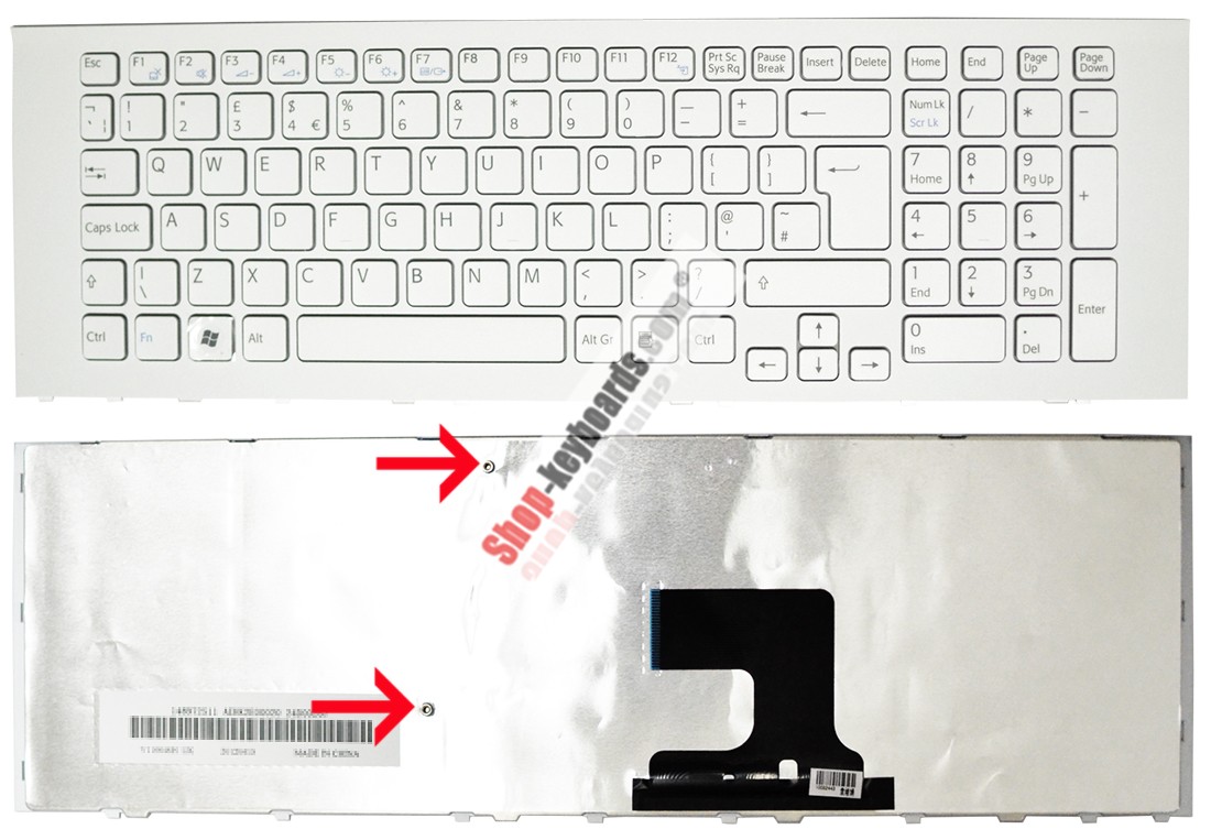 Sony VAIO VPC-EJ3B1E Keyboard replacement