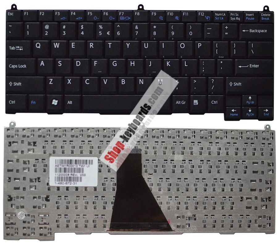 Sony Vaio VGN-BZ560P22 Keyboard replacement