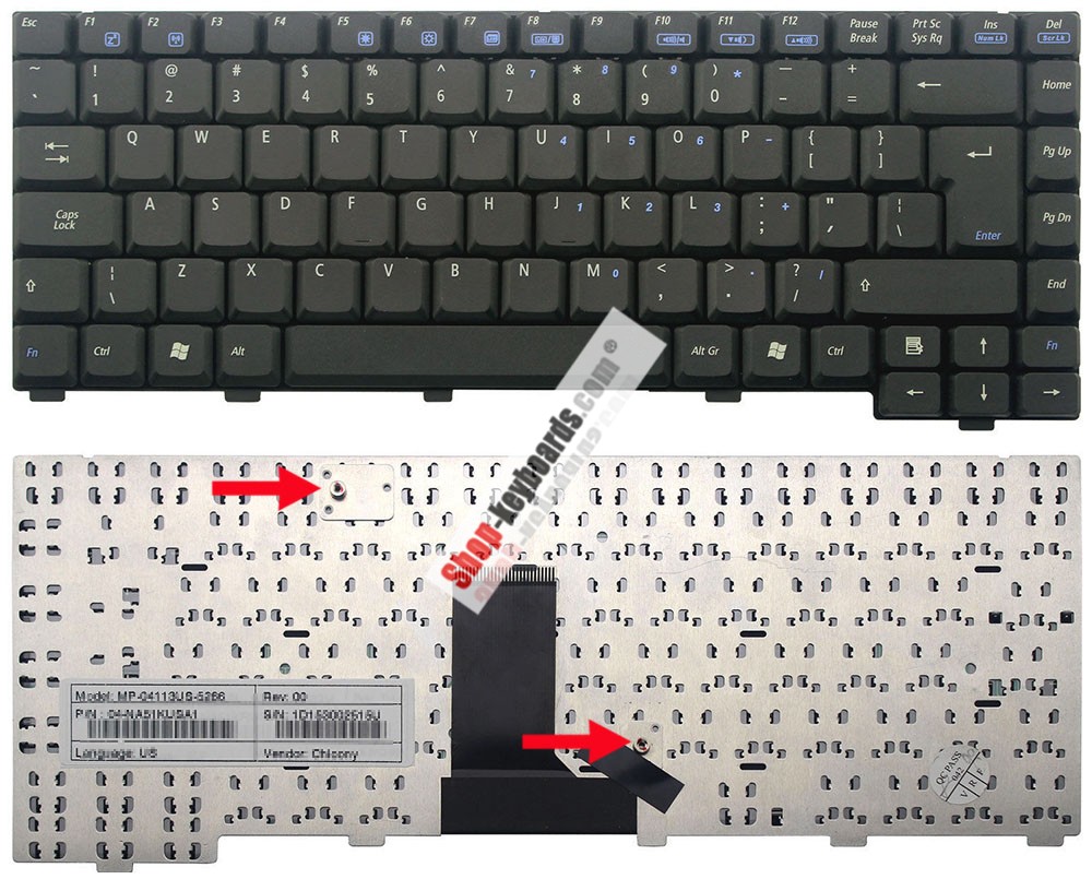 Asus Z92JA Keyboard replacement