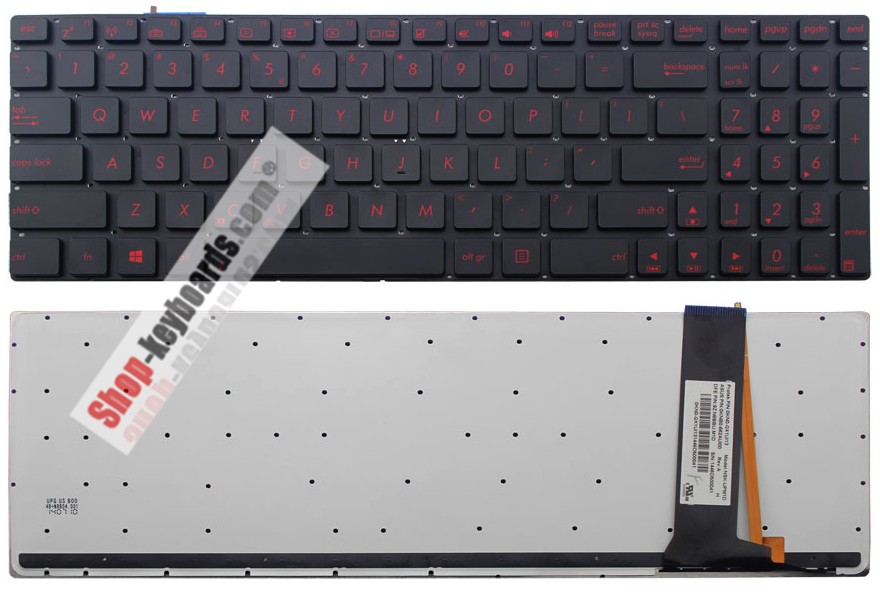 Asus 0KNB0-6629BE00  Keyboard replacement