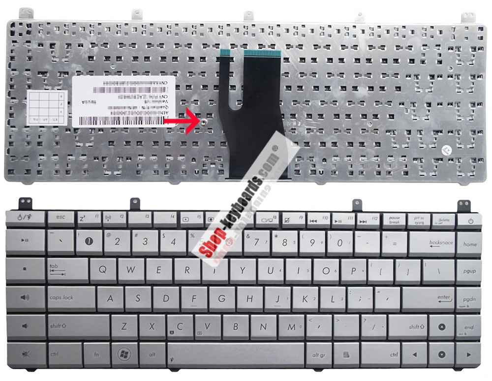 Asus 0KNB0-5200BE00 Keyboard replacement