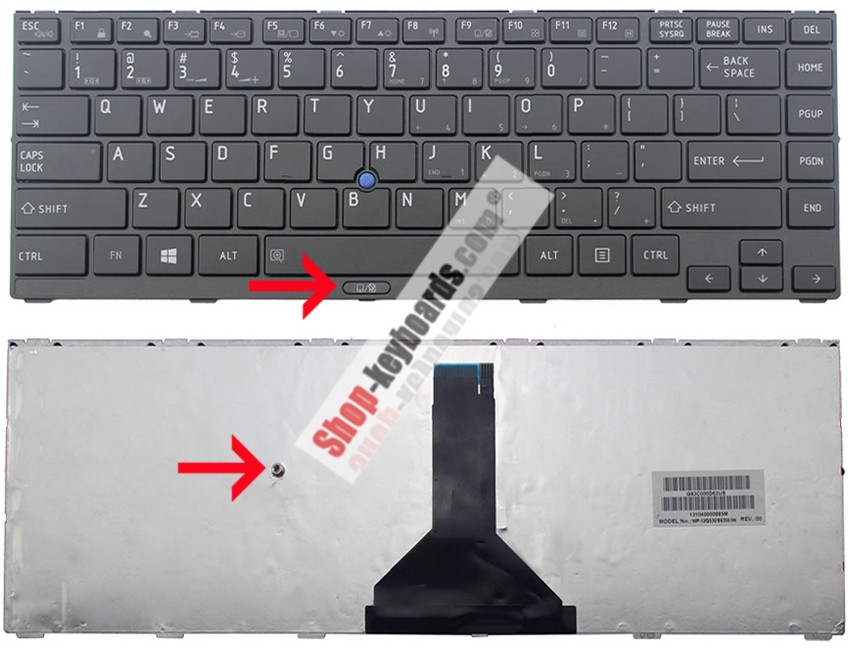Toshiba MP-10N96DN6356 Keyboard replacement