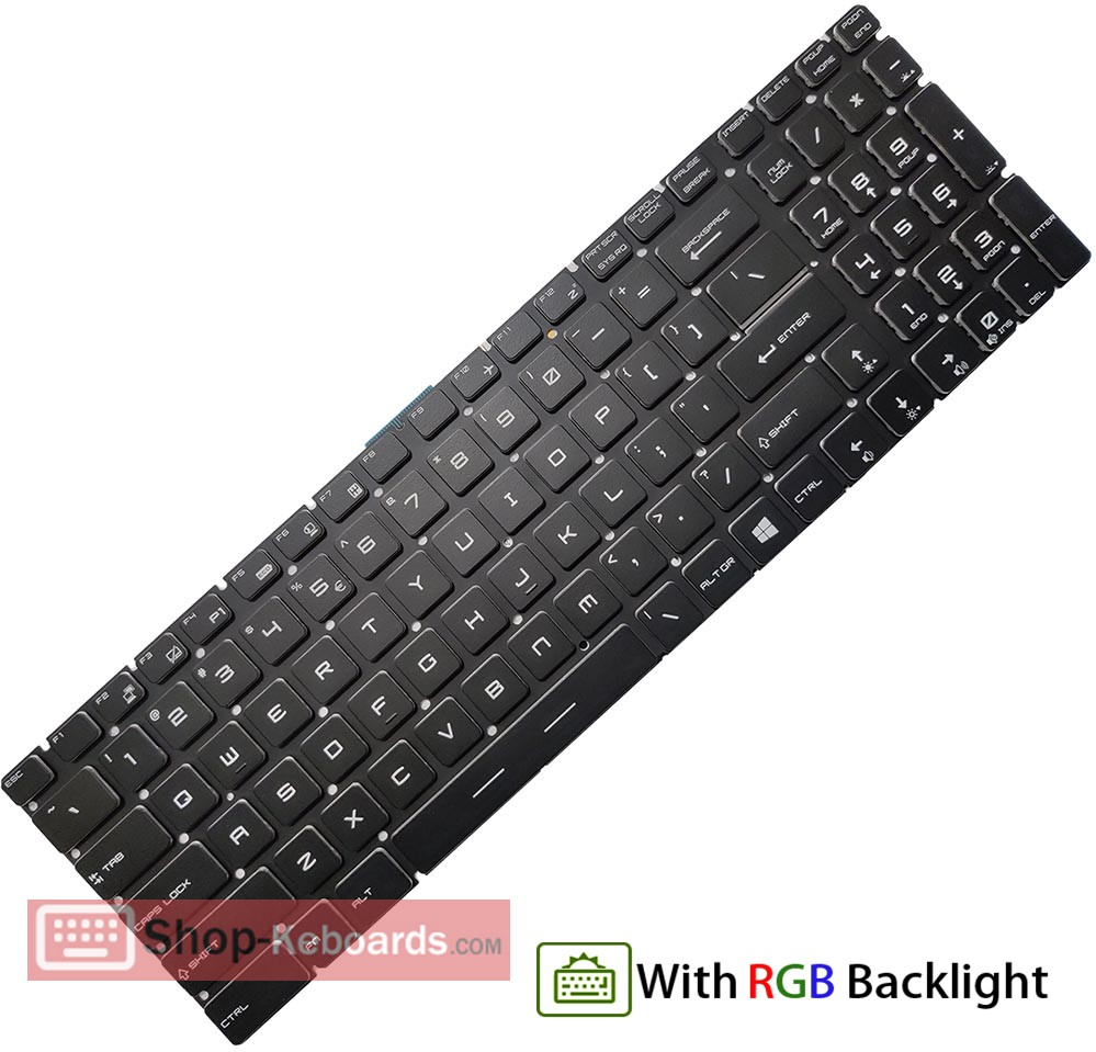 MSI WORKSTATION WS72 6QJ-241XES Keyboard replacement