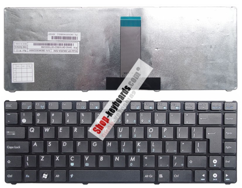Asus 9J.N2K82.80S Keyboard replacement