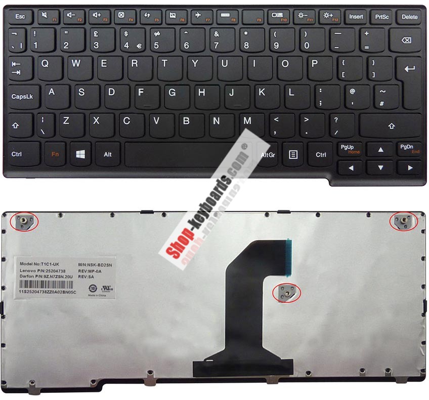 Lenovo 25204698 Keyboard replacement