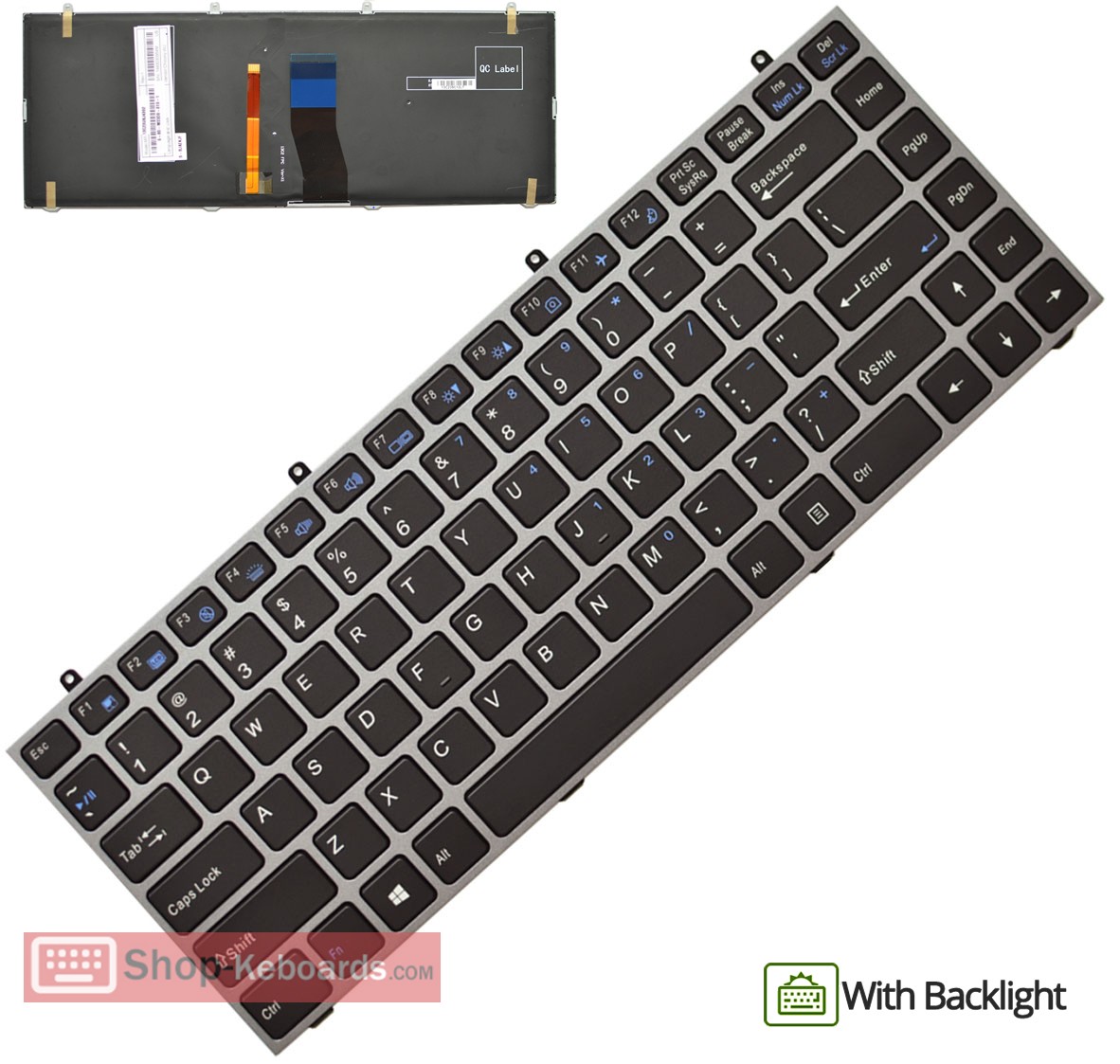 Clevo MP-13C26IOJ4302 Keyboard replacement