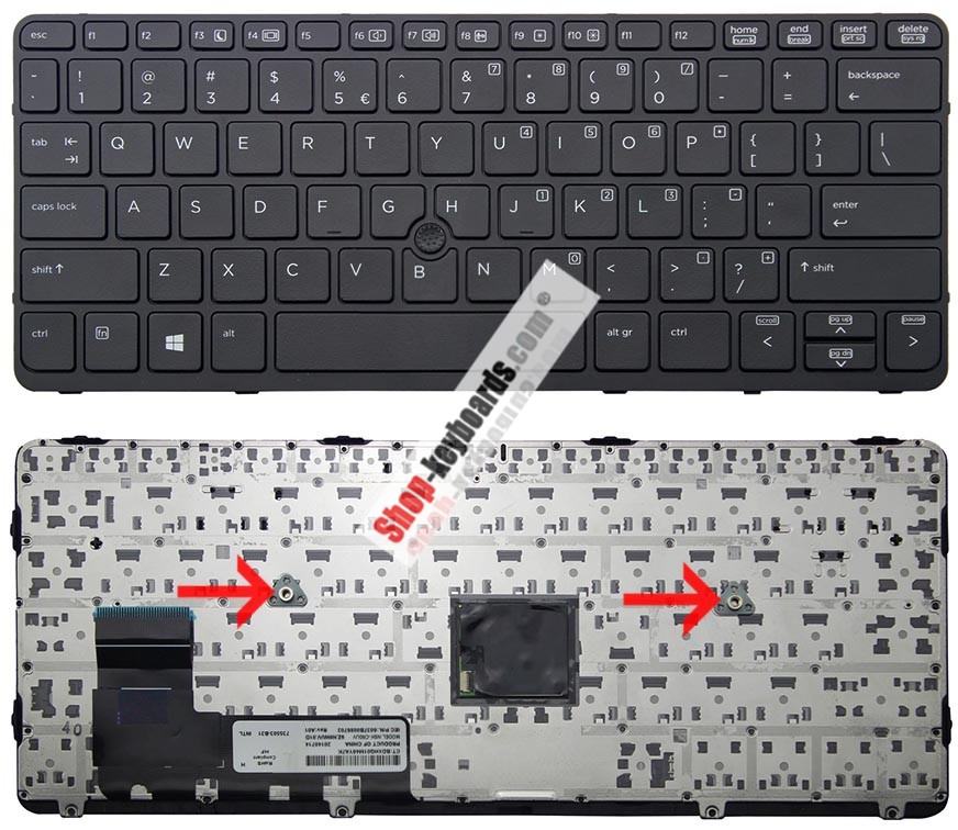 HP EliteBook 820 G2 Keyboard replacement