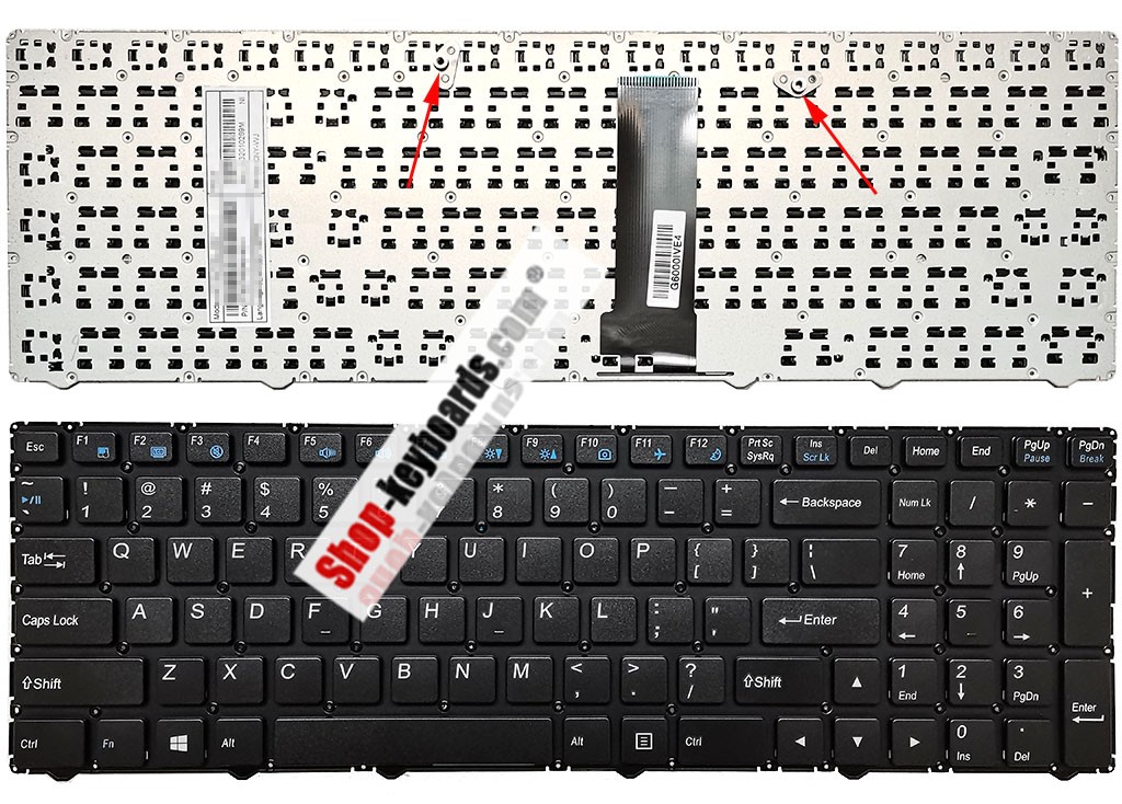 Clevo MP-13M16GR-430 Keyboard replacement