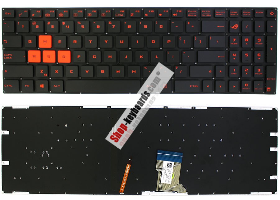 Asus 0KNB0-6618LA00 Keyboard replacement