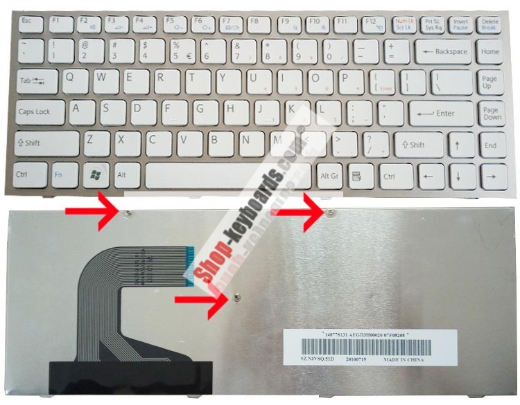 Sony 148971311 Keyboard replacement