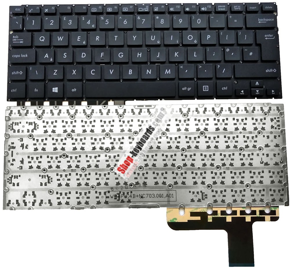 Asus 0KNB0-2128BE00 Keyboard replacement