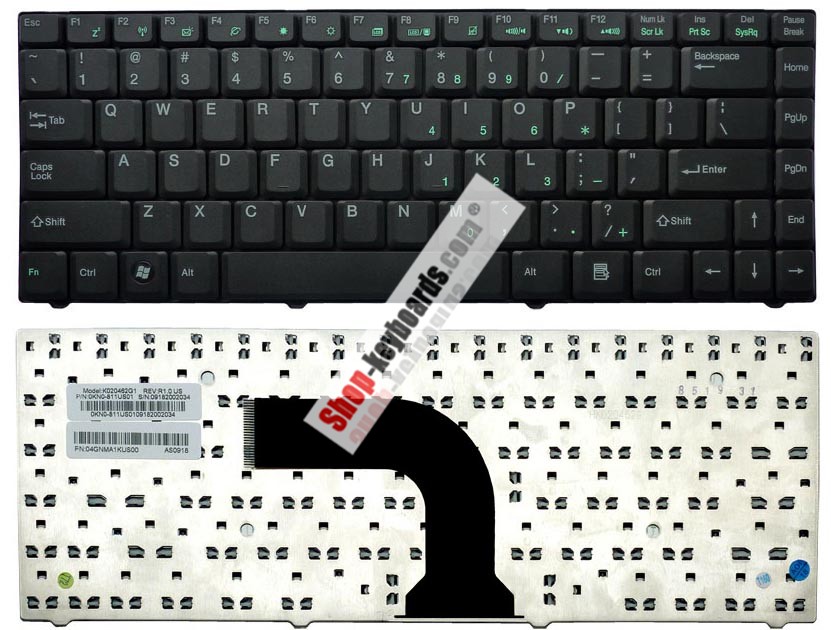 Asus K020462S1 Keyboard replacement