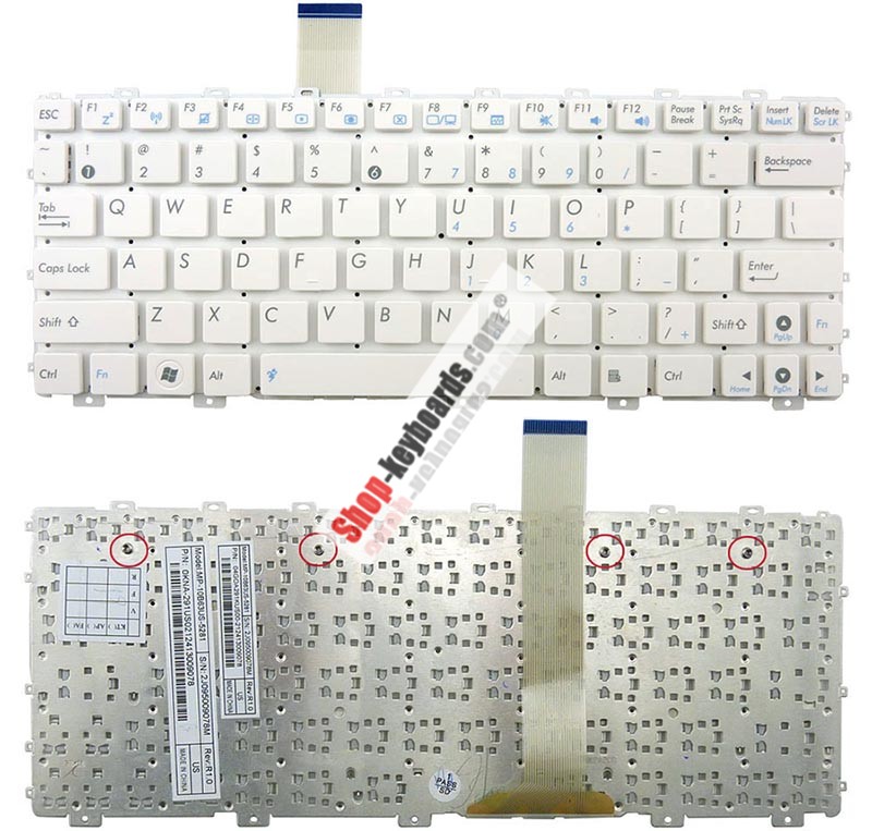 Asus EEE PC 1016P Keyboard replacement