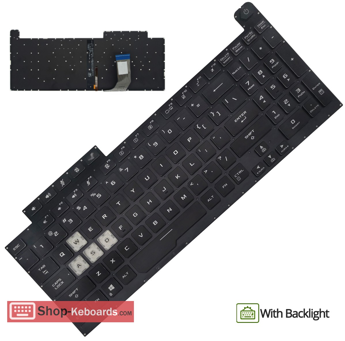 Asus 0KNR0-661JBG00  Keyboard replacement