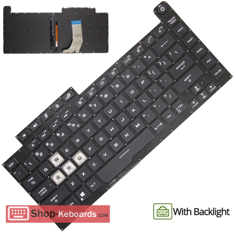 Asus ROG rog-g531gu-es388t-ES388T  Keyboard replacement