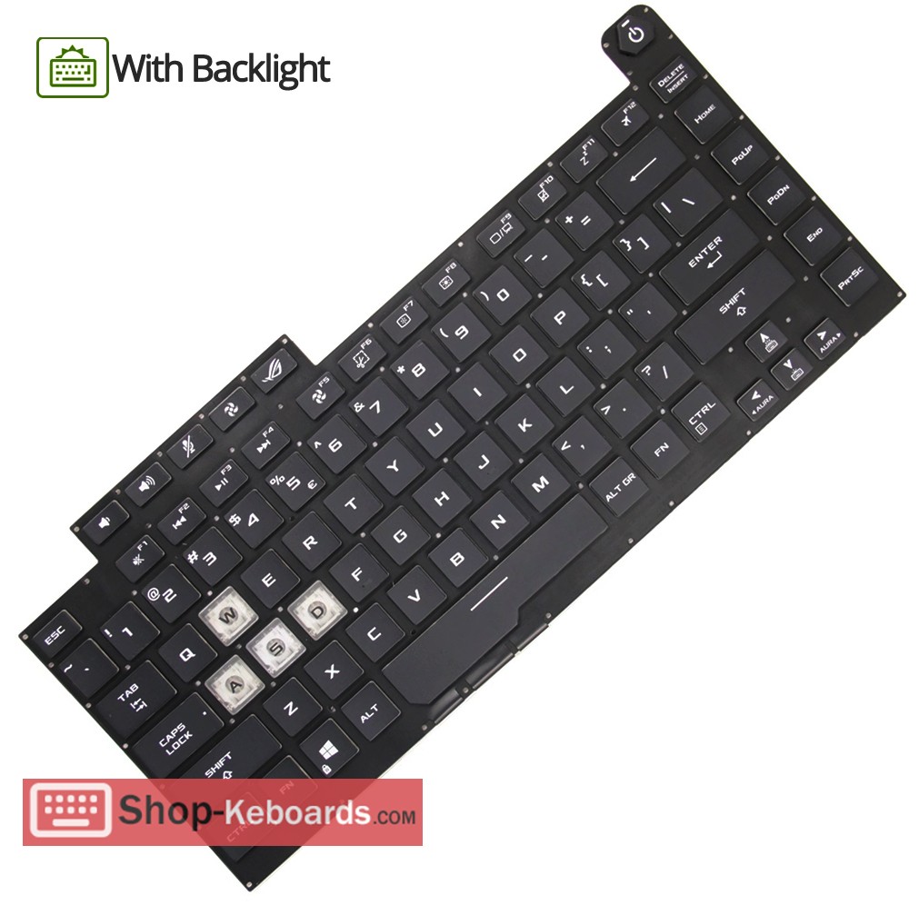 Asus 0KNR0-4613BE00  Keyboard replacement