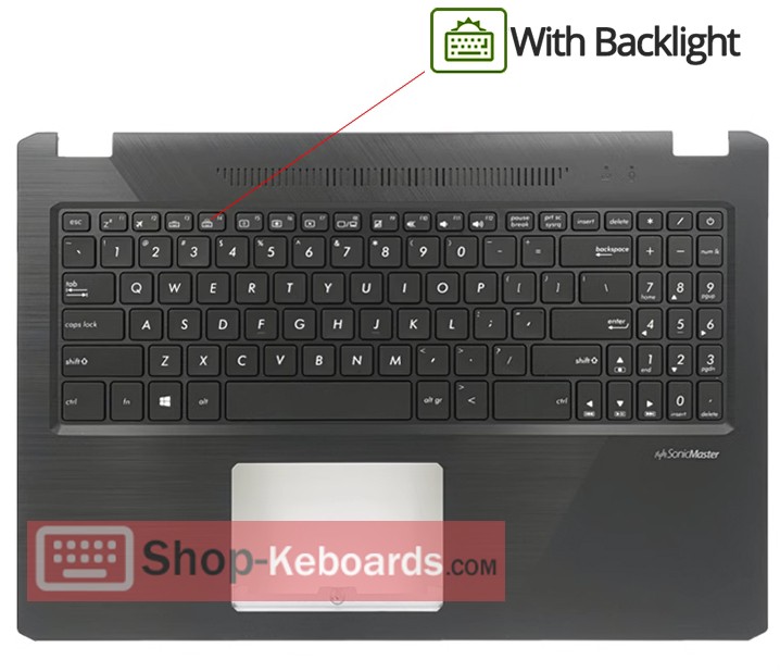 Asus K570ZD-ES55  Keyboard replacement
