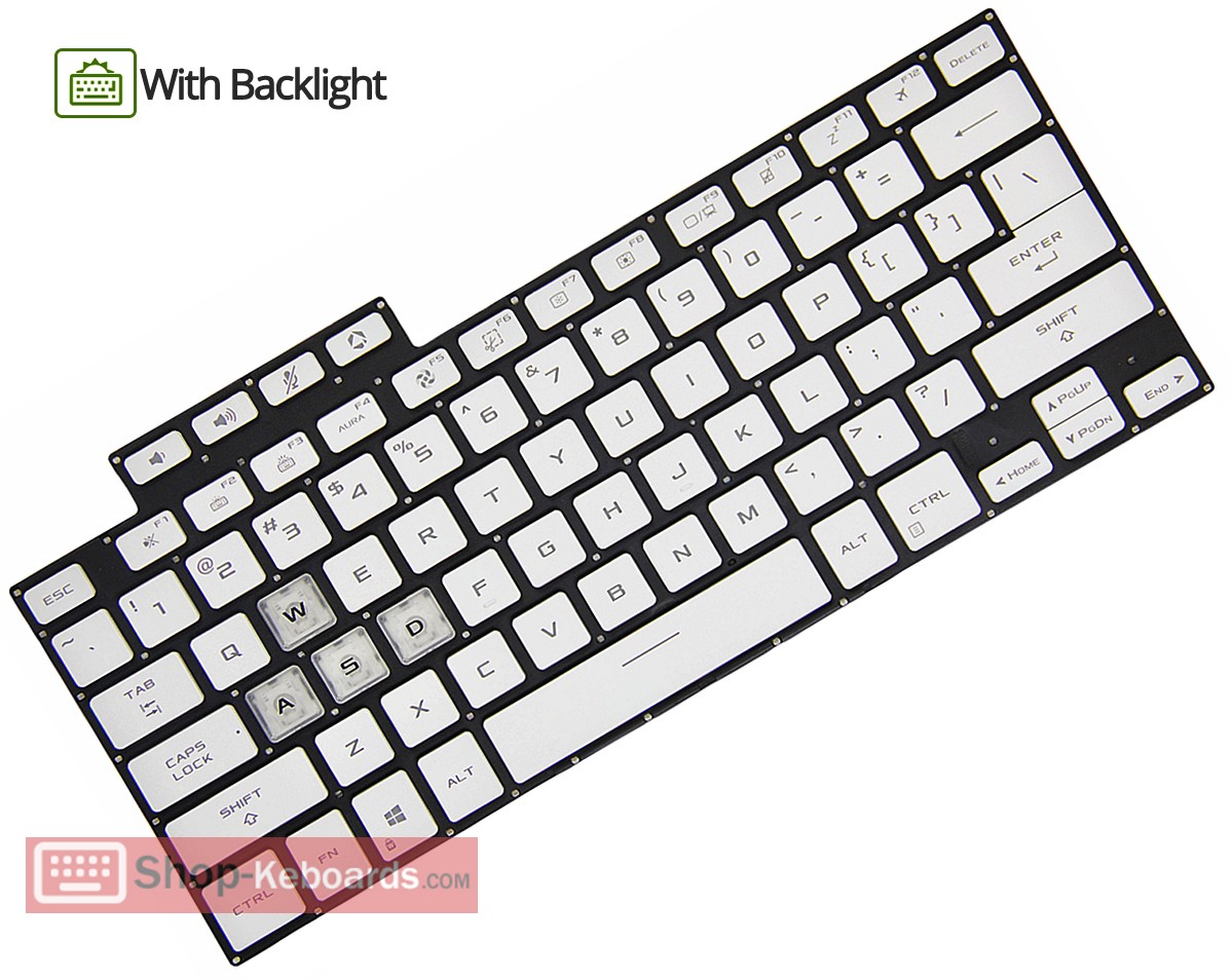 Asus TUF DASH FX516PM-HN025A11  Keyboard replacement