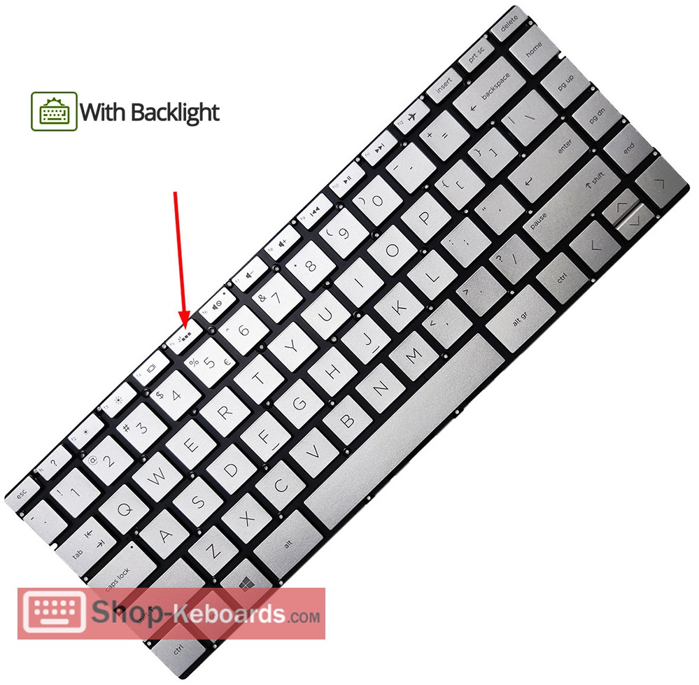 HP PK1325X1C01 Keyboard replacement