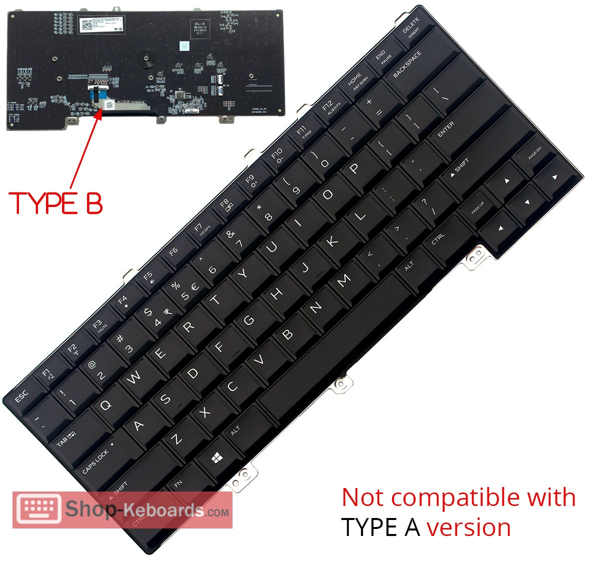 Dell PK1326S1A01 Keyboard replacement