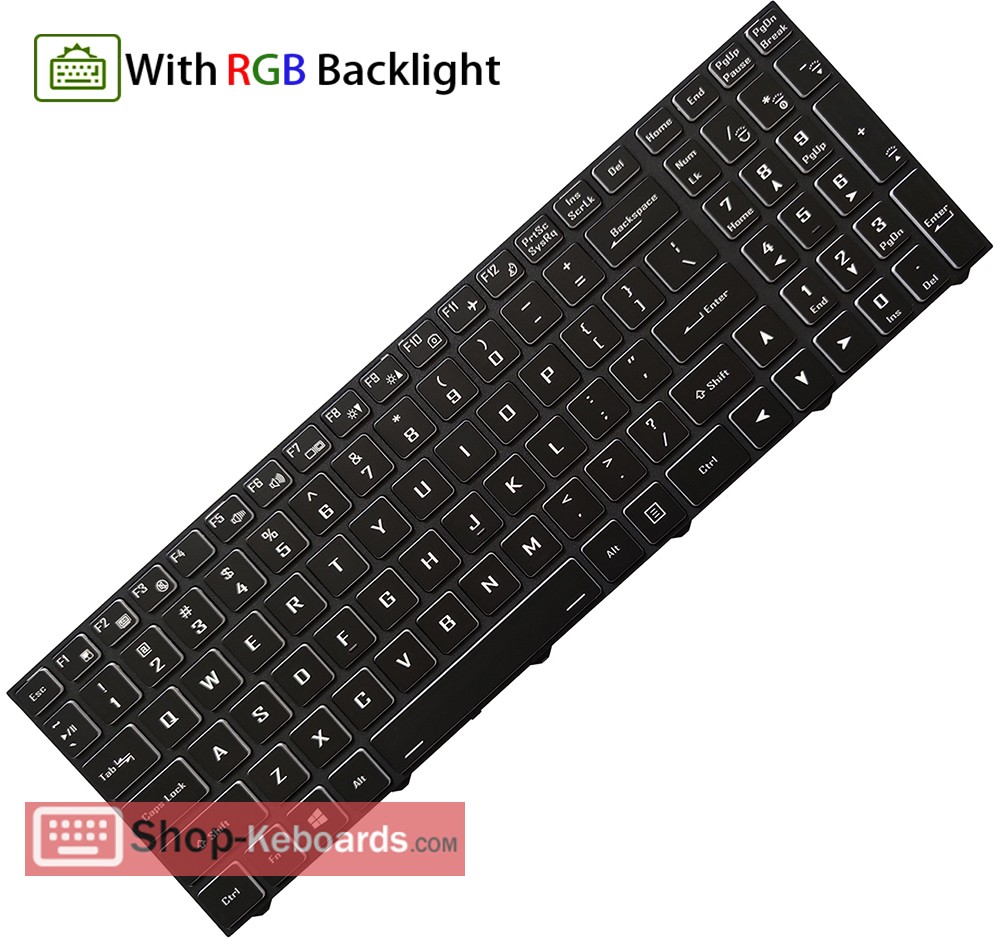 Clevo CVM22K33K09430 Keyboard replacement