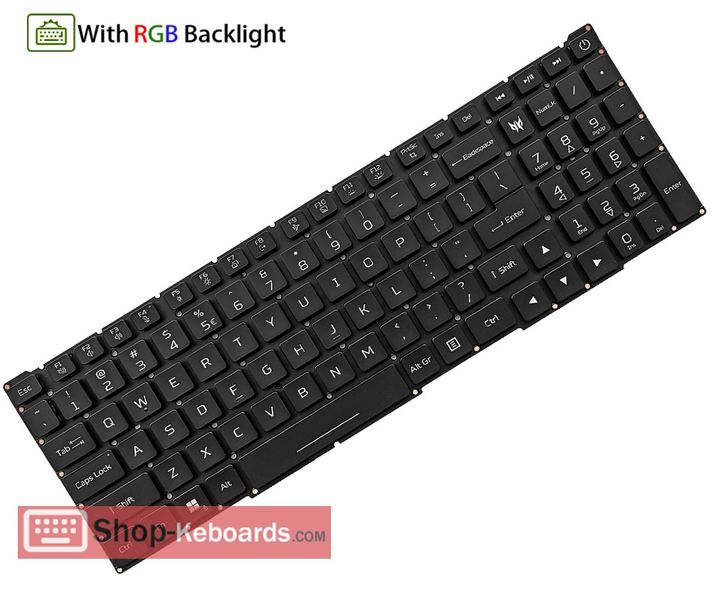 Acer PREDATOR HELIOS 18 PH18-72-98W1  Keyboard replacement