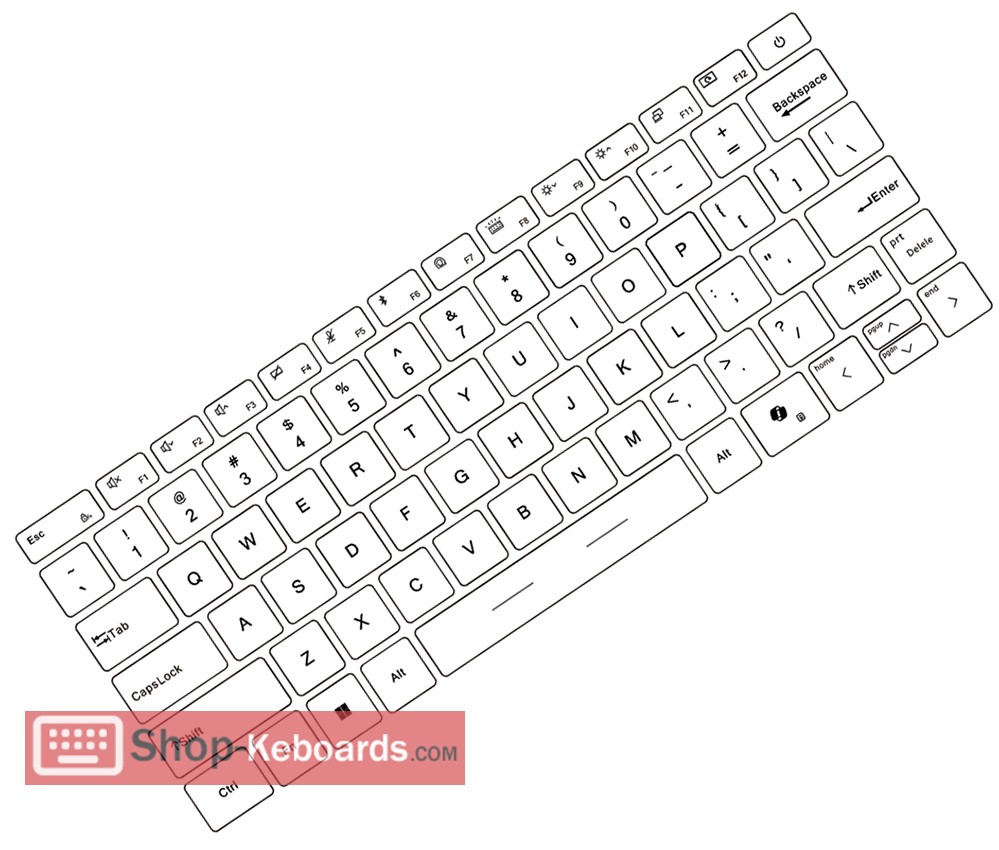 MSI Commercial 14 C1M Keyboard replacement