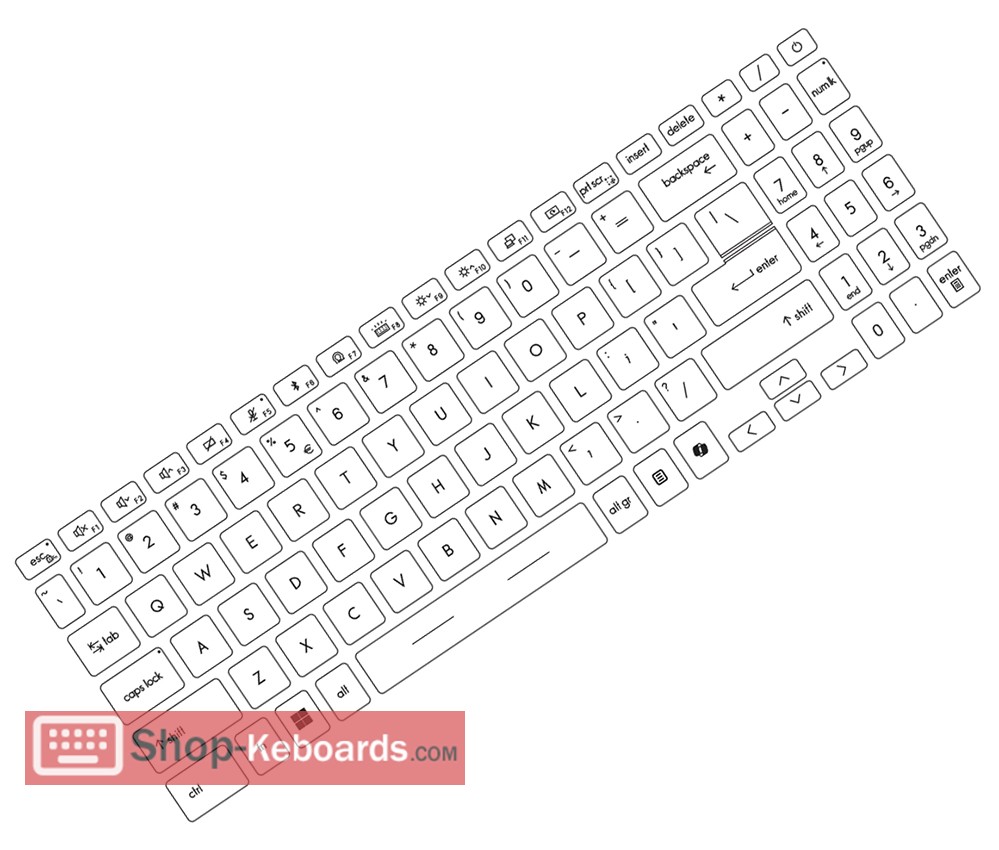 MSI MODERN 15 F1MG Keyboard replacement