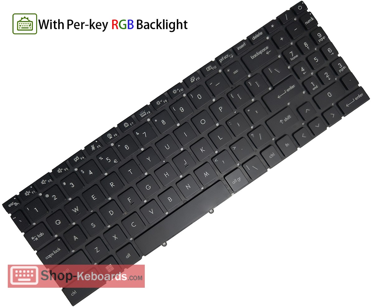MSI Stealth A16 AI+ A3HWGG Keyboard replacement