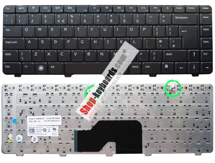 Dell 9Z.N1K82.B1N Keyboard replacement