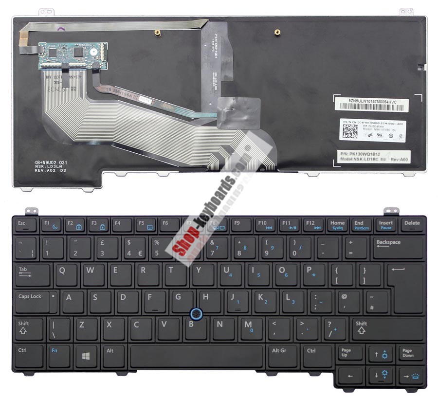 Dell PK130WQ1B25 Keyboard replacement
