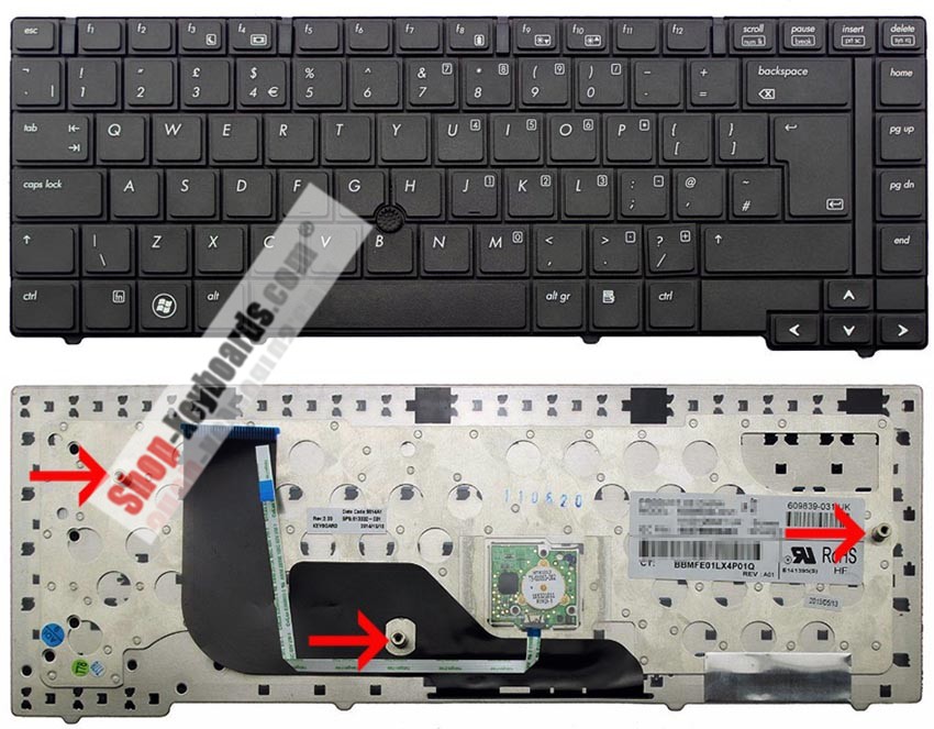 HP 609870-161 Keyboard replacement