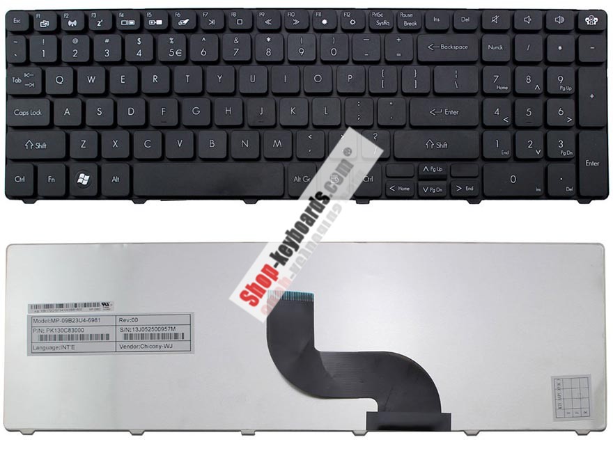 Gateway NV79C54u Keyboard replacement
