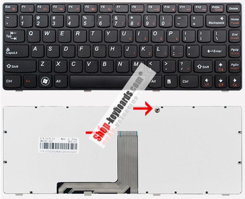 Lenovo IdeaPad Z470A-BNI Keyboard replacement