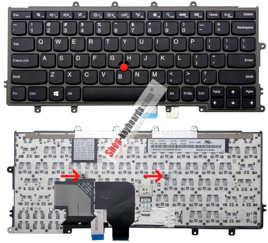 Lenovo MP-12M53U43871 Keyboard replacement