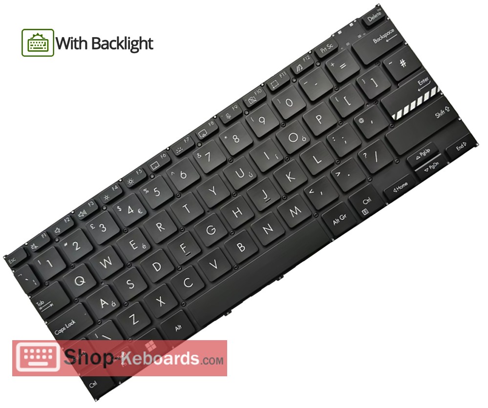 Asus NSK-UA78BN Keyboard replacement